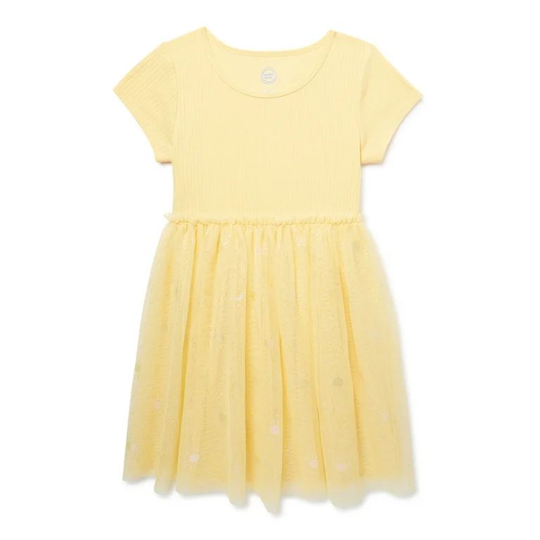 Wonder Nation Girls Short Sleeve Tutu Dress, Sizes 4-18 & Plus | Walmart (US)