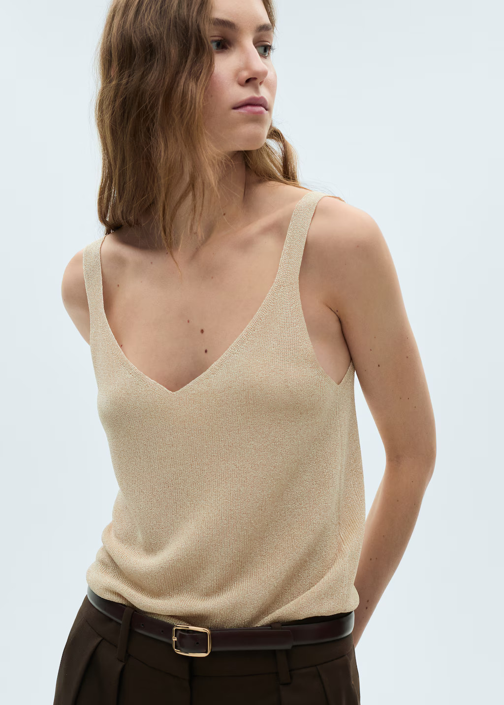 Lurex knitted top - Women | MANGO USA | Mango (US/MX/AU)