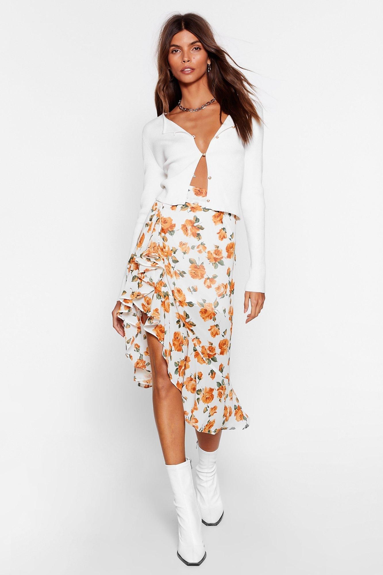 Cut Above the Rest Floral Midi Skirt | NastyGal (US & CA)