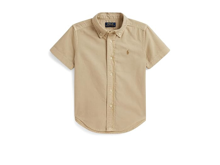 Polo Ralph Lauren Kids Garment-Dyed Cotton Oxford Shirt (Big Kid) Boy's Clothing Tallow Cream 1: 4 Little Kid | Zappos.com