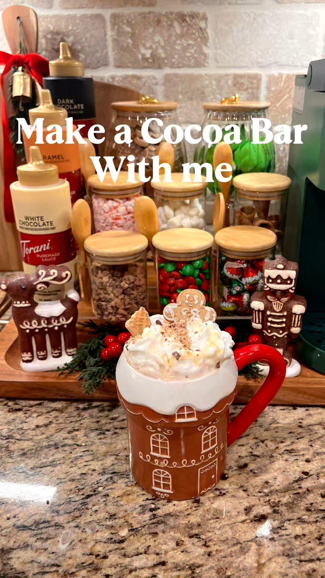 ✨☕️ Make a Hot Cocoa Bar With Me! ☕️✨
Because Christmas magic starts with a mug in your hand and all the toppings piled high. 🎄🤎
From marshmallows to gingerbread men to those cute little chocolate kisses… every detail counts.
Set it up once and enjoy it all season long!

Who’s ready for a cozy cup? 🤍✨
#HotCocoaBar #HolidayHosting #CozyChristmas #KitchenDecor #InfluencerFinds #HolidayInspo #CocoaSeason

#LTKSeasonal #LTKHome #LTKHoliday