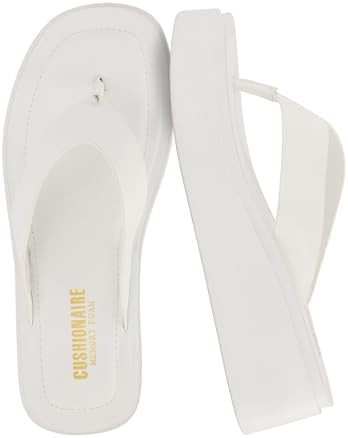 CUSHIONAIRE Pippin Chunky Platform Flip Flops, Stylish Wedge Flip Flops for Women with Cushioned ... | Amazon (US)