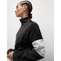 Goodmove Women's Thermal Half Zip Colour Block Fleece - 12 - Carbon, Dark Chocolate,Carbon | Marks & Spencer (UK)