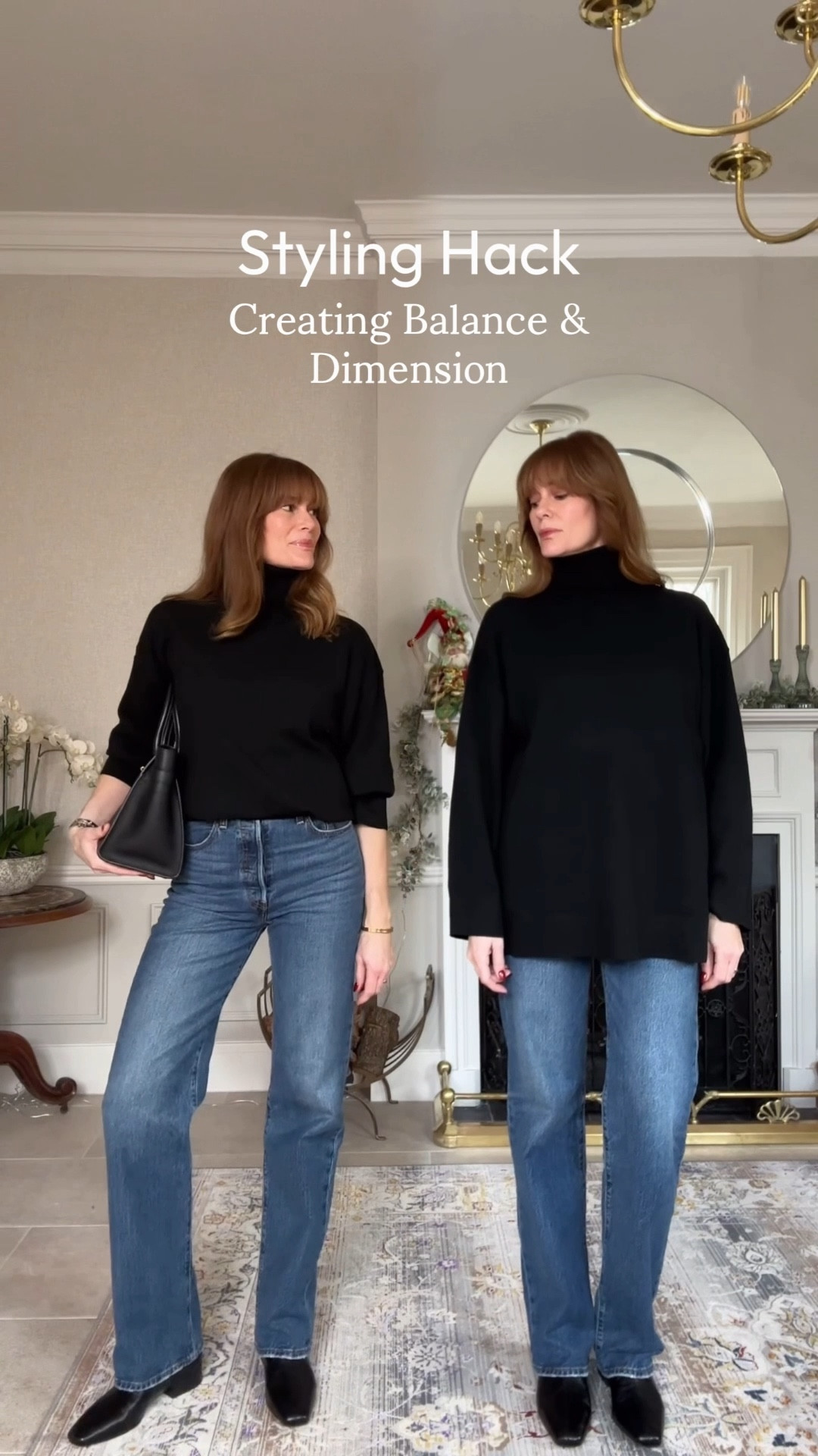 Styling hack: rule of thirds 
Elastic waistband 
Stretchy arm bands 

#LTKuk #LTKwinter #LTKstyletip
