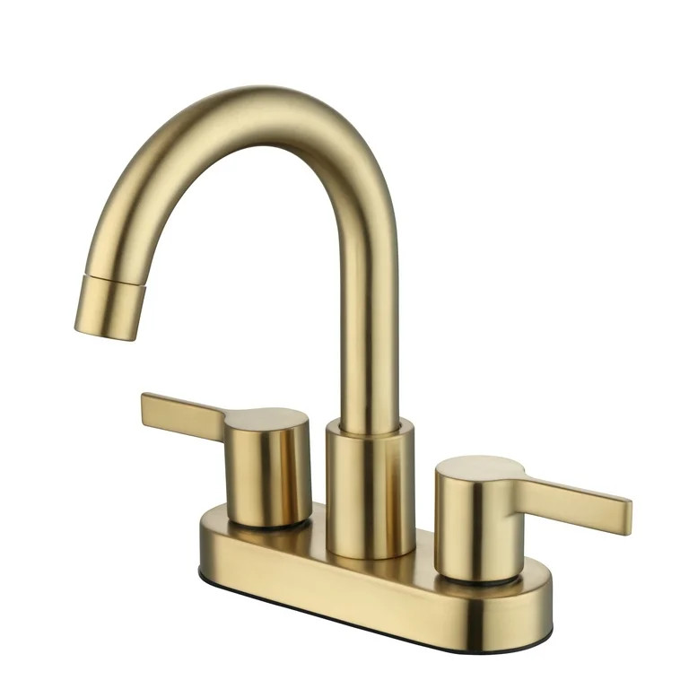 Better Homes & Gardens Clean Modern 4" Centerset Bathroom Faucet in Brushed Brass | Walmart (US)
