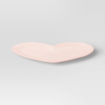 11" x 10" Melamine Heart Plate Pink - Opalhouse™ | Target