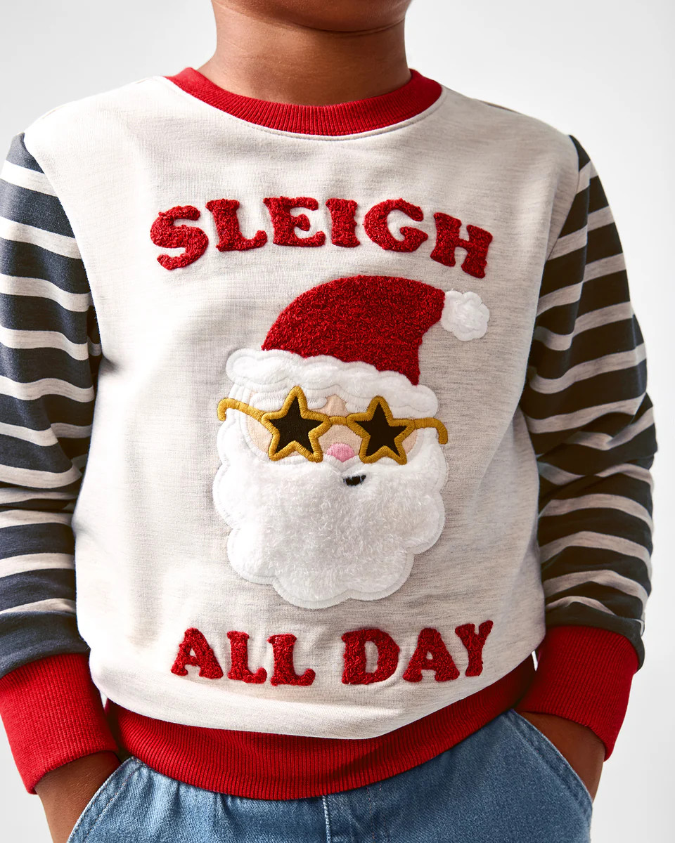Sleigh All Day Crewneck Sweatshirt | Little Sleepies