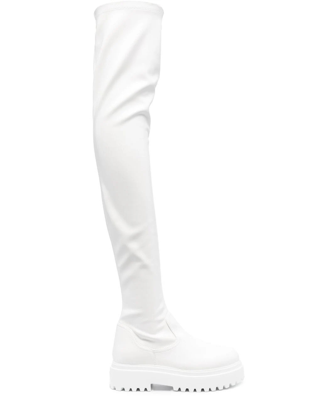 Le Silla - Bota Ranger de cano alto - mulher - outras fibras - 37 - Branco | Farfetch (BR)