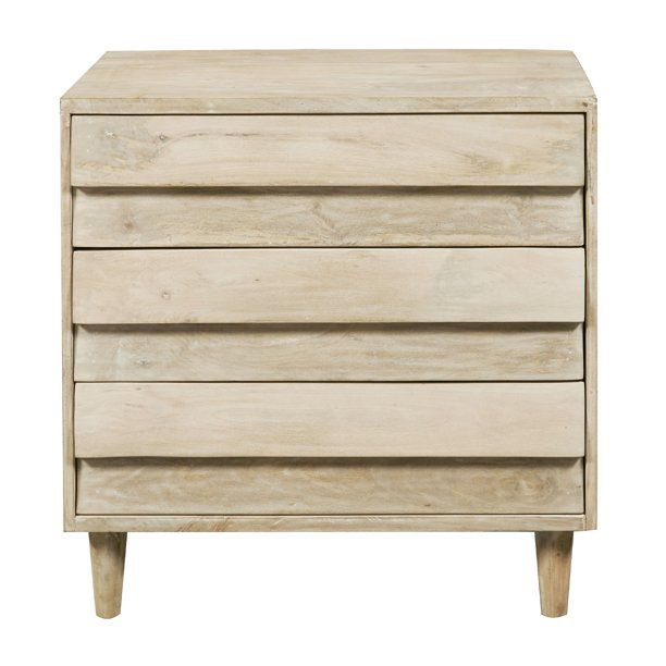 Reclaimed Look 3 Drawer Mango Wood Accent Chest | Walmart (US)