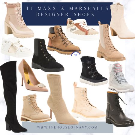 Designer Shoes from TJ Maxx and Runway, including fall boots, booties, knee high boots, and winter must haves. #hunter #stuartweitzman #chloe #tjmaxx #samedelman #hunter 

#LTKstyletip #LTKshoecrush #LTKSale