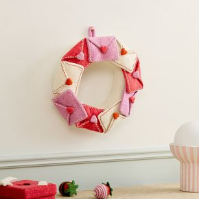 Felt Valentine's Day Love Letter Wreath | West Elm (US)