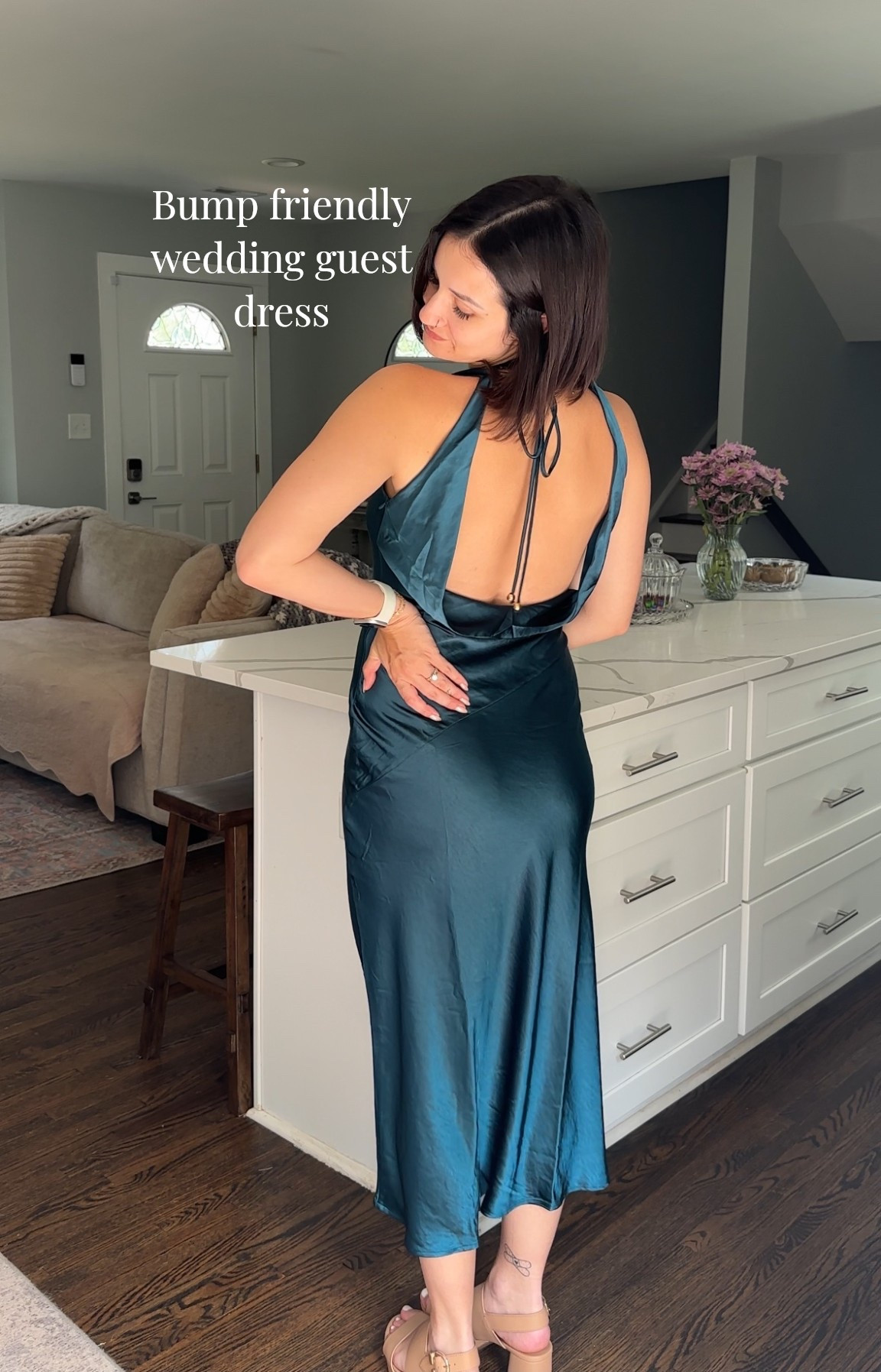 Obsessed with the back 🤩 
Size M (sized up 1 from pre-pregnancy)

#LTKBump #LTKWedding #LTKFindsUnder100