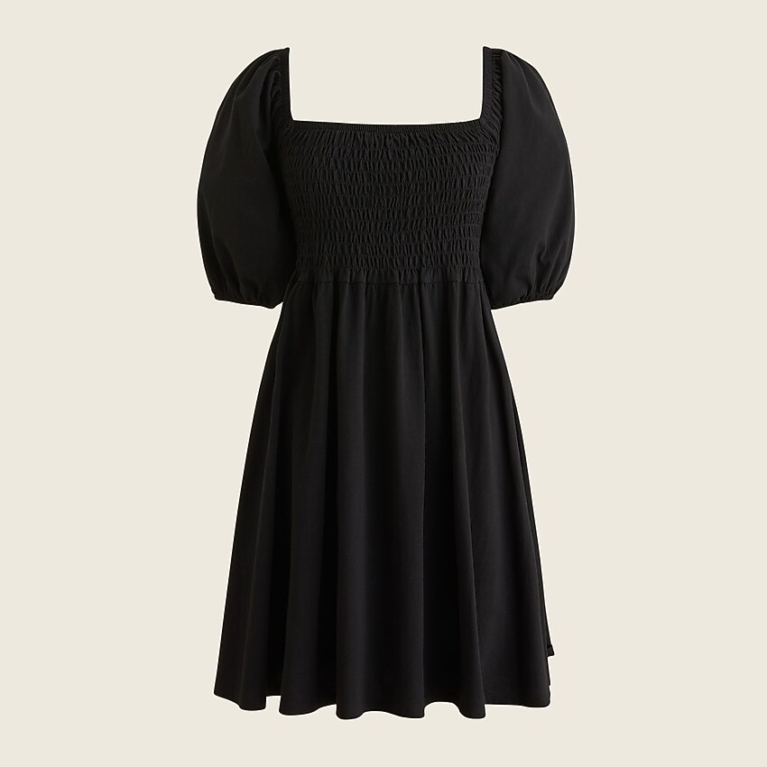 Broken-in jersey smocked babydoll dress | J. Crew US