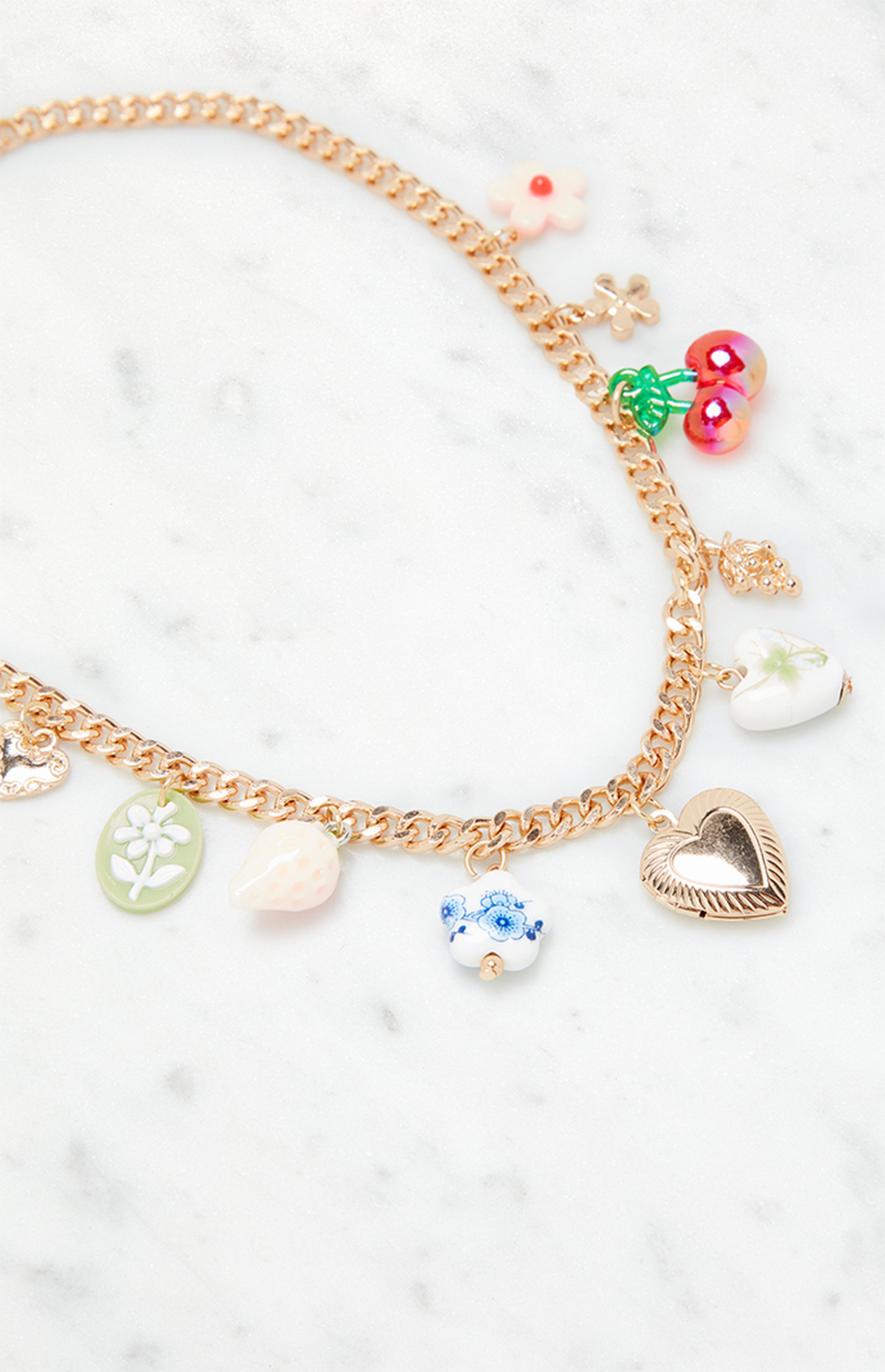 LA Hearts Heart Charm Necklace | PacSun