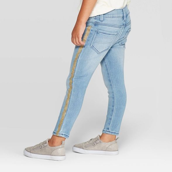 OshKosh B'gosh Toddler Girls' Side Stripe Jeans - Gold | Target