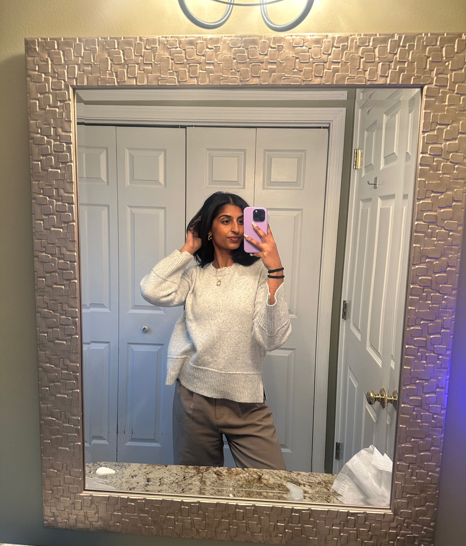 Casual winter outfit!

Jewelry is from Amazon & I’m obsessseddd! Perfect staples for layering

Women’s winter outfit sweater holiday season gift guide Abercrombie tailored pants pleated

#LTKHome #LTKStyleTip #LTKSeasonal