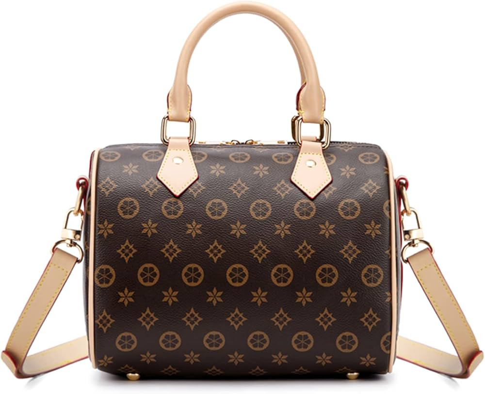 Top Handle Satchel for Women Designer Crossbody Bags Cute Trendy Shoulder Purse Tan Leather Class... | Amazon (US)