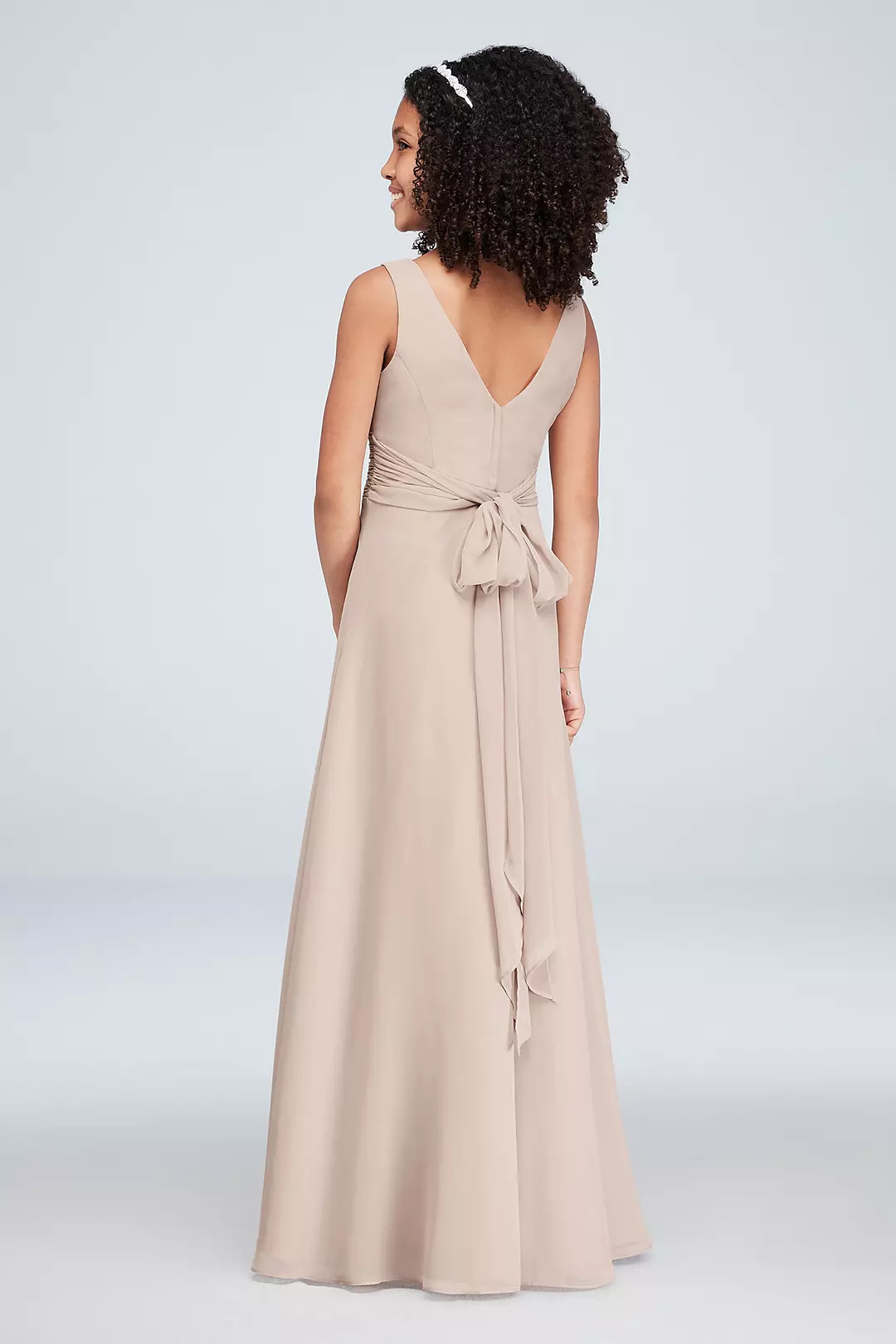 Surplice Tank Chiffon Junior Bridesmaid Dress | David's Bridal | David's Bridal