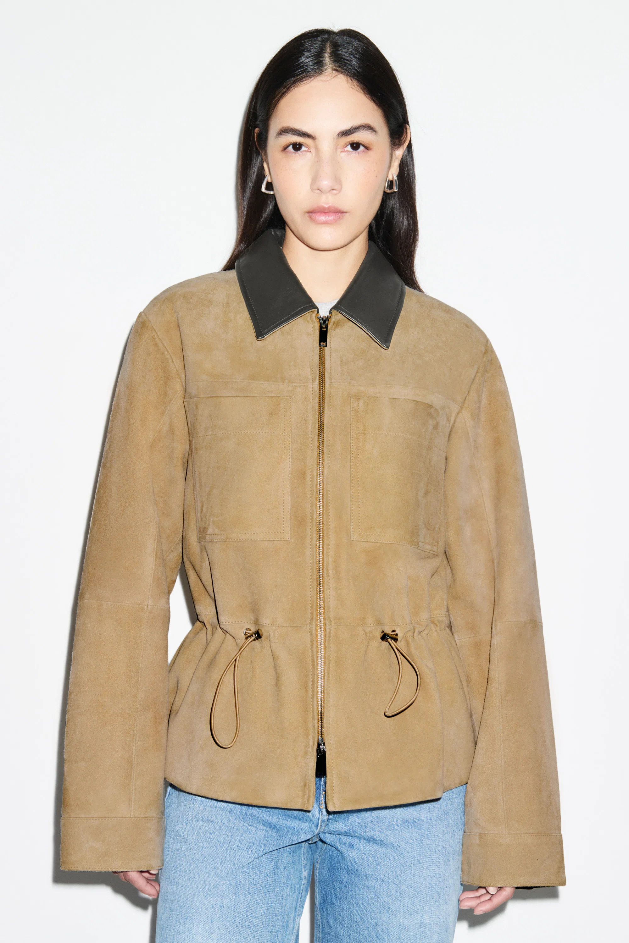 ALIGNE Suede Jacket - Camel | Mavis | ALIGNE UK & EU