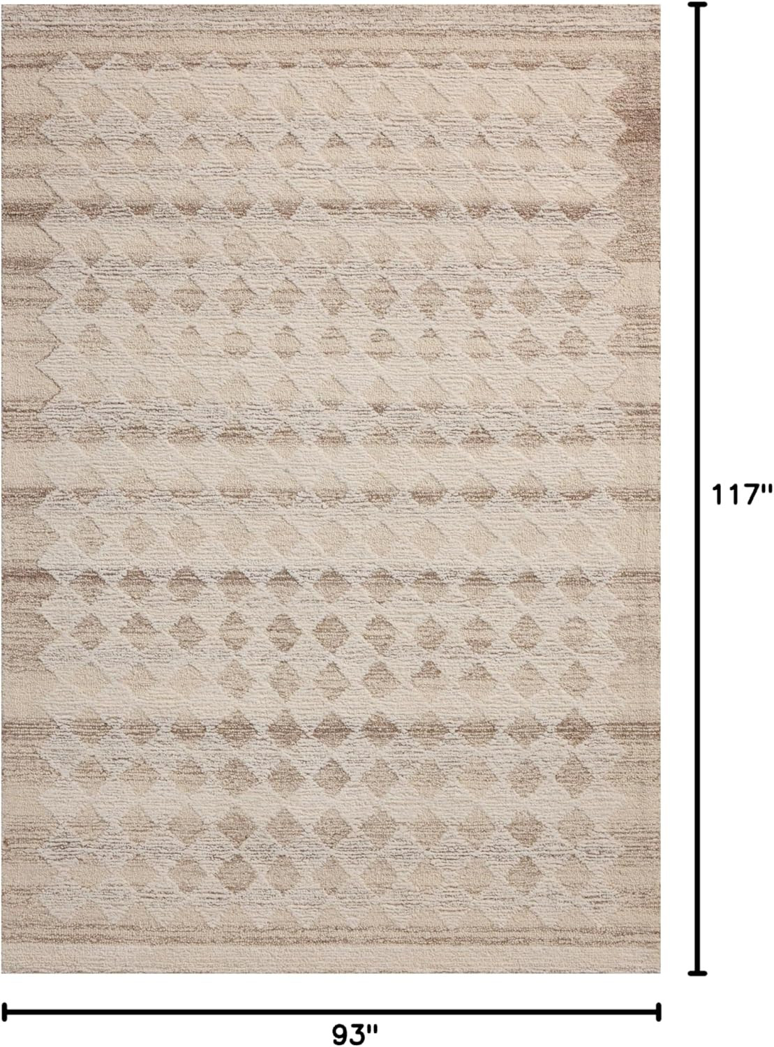 Loloi Magnolia Home by Joanna Gaines Rae Collection RAE-04 Natural/Ivory 7'-9" x 9'-9" Area Rug | Amazon (US)