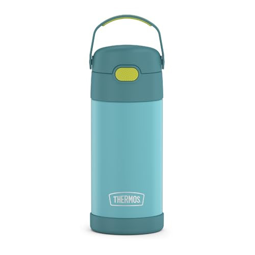THERMOS FUNTAINER Water Bottle with Straw - 12 Ounce - Kids Stainless Steel Vacuum Insulated Water Bottle with Lid, Blue/Green | Amazon (US)