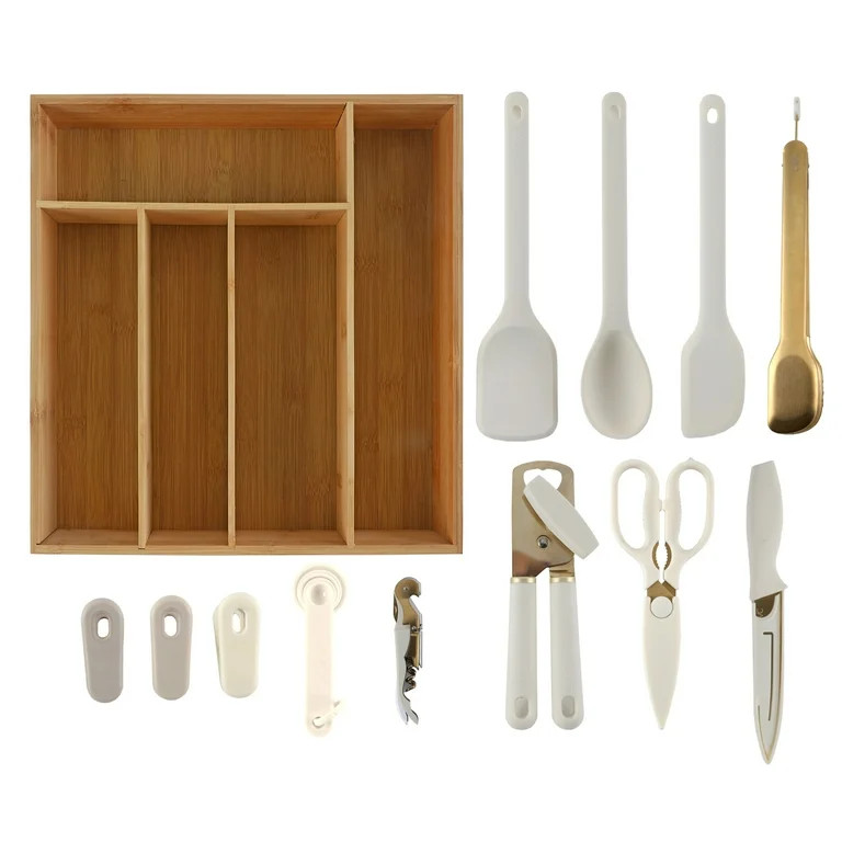 Cook with Color 19 Piece Utensil Set with storage tray | Walmart (US)