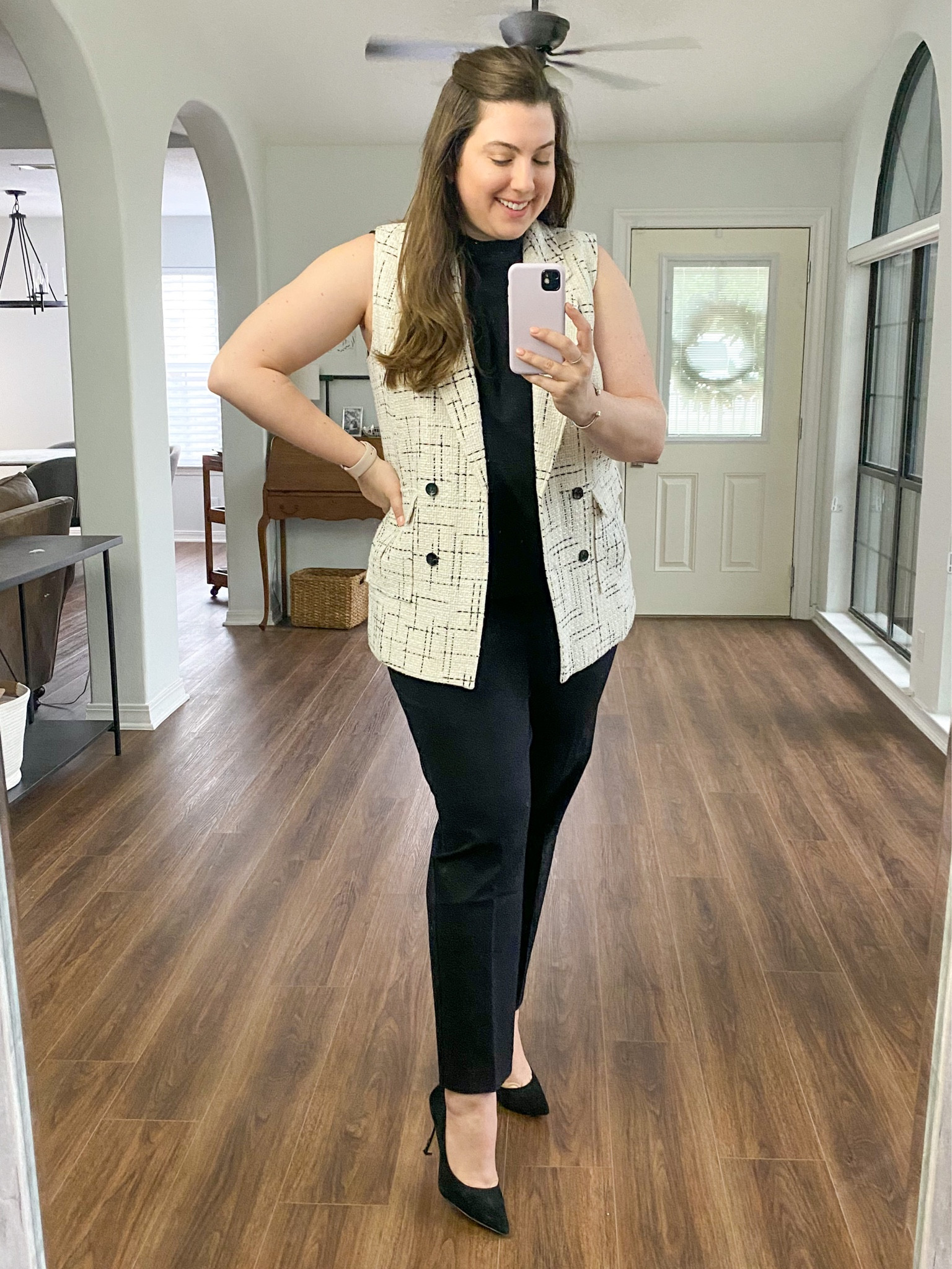 Workwear #ootd 4/4/23 

Love this tweed vest! 

Business professional workwear and business casual workwear and office outfits 

#LTKstyletip #LTKcurves #LTKworkwear