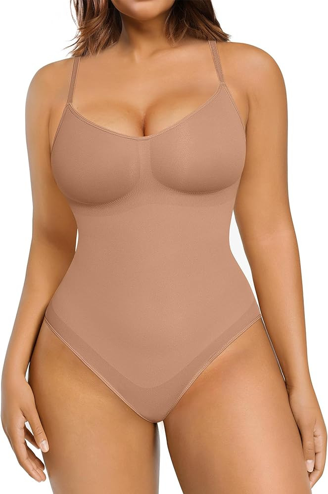 FeelinGirl Shapewear Bodysuit Sculpting Tummy Control Body Shaper for Women Seamless Plus Size Bu... | Amazon (US)