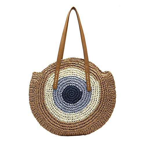 GL-Turelifes Round Summer Straw Bag Big Weave Handbags Beach Shoulder Bags Vocation Tote Handbags... | Amazon (US)