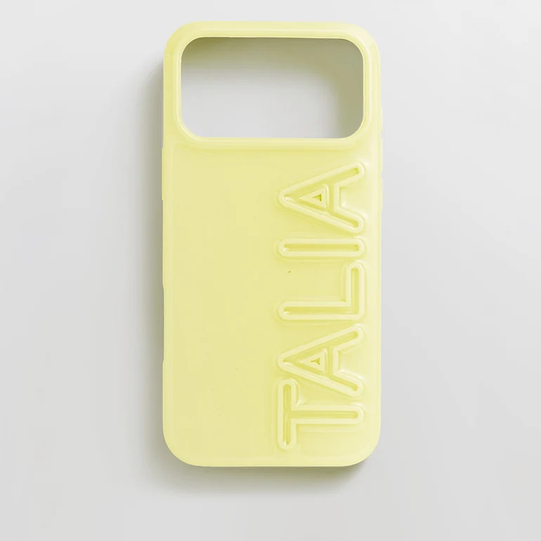 Fine Line Custom iPhone Case - Light Yellow/Light Yellow | BaubleBar