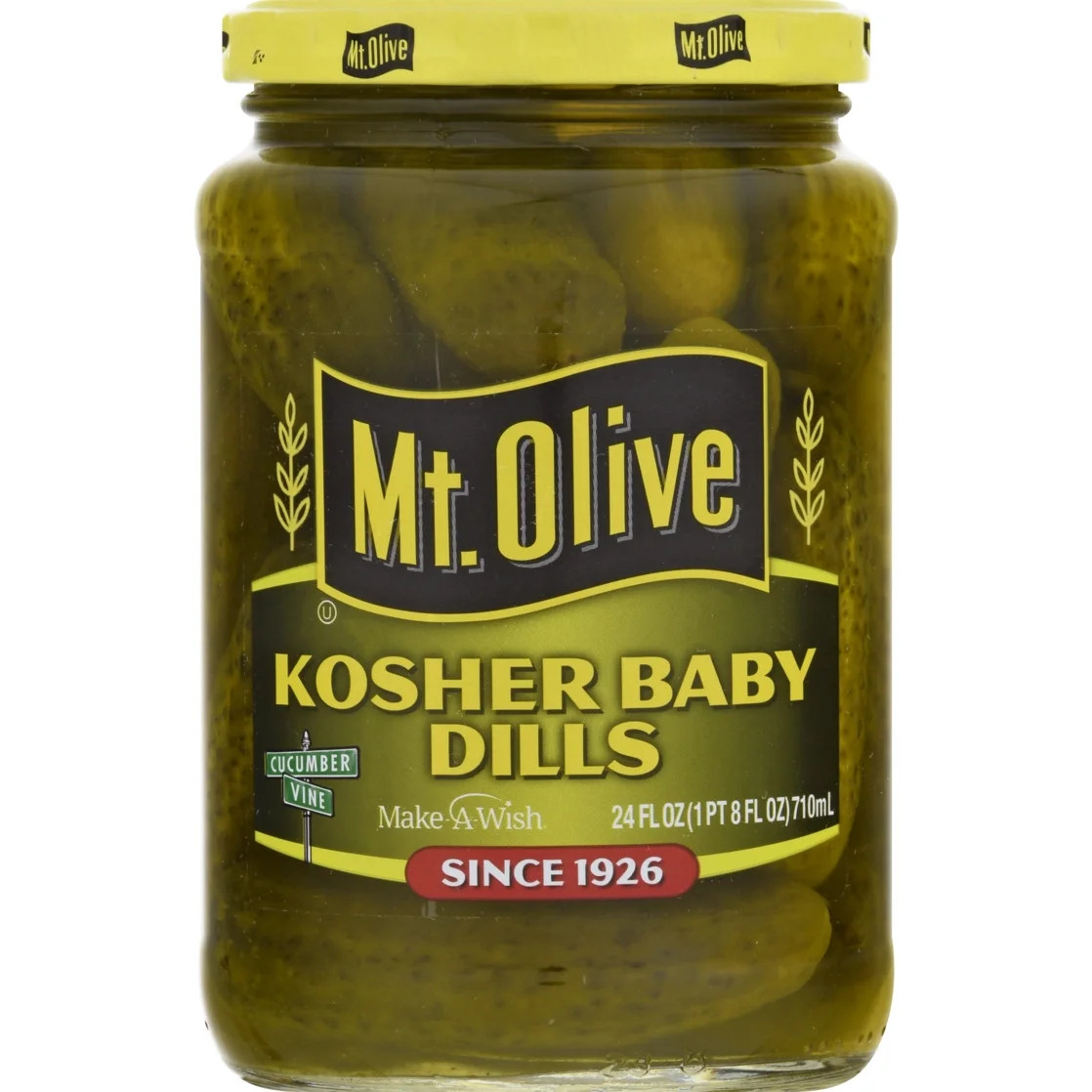 Mt. Olive Kosher Baby Dill Pickles, 24 fl oz Jar | Walmart (US)