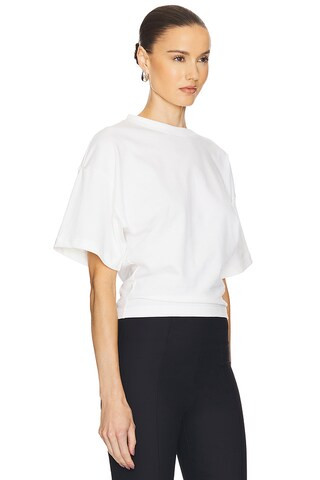 The Sculpted Tee in Thick Jersey in White | Revolve Clothing (Global)