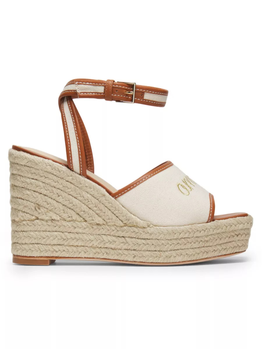Jesse 115MM Canvas Espadrille Platform Wedge Sandals | Saks Fifth Avenue