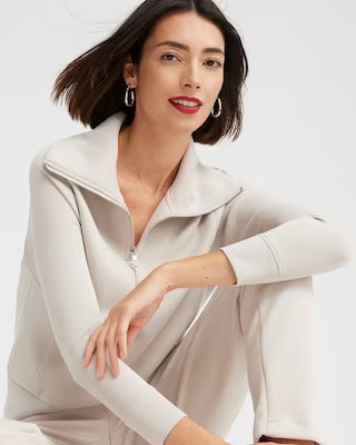 Zenergy Sueded Scuba Half Zip Top | Chico's