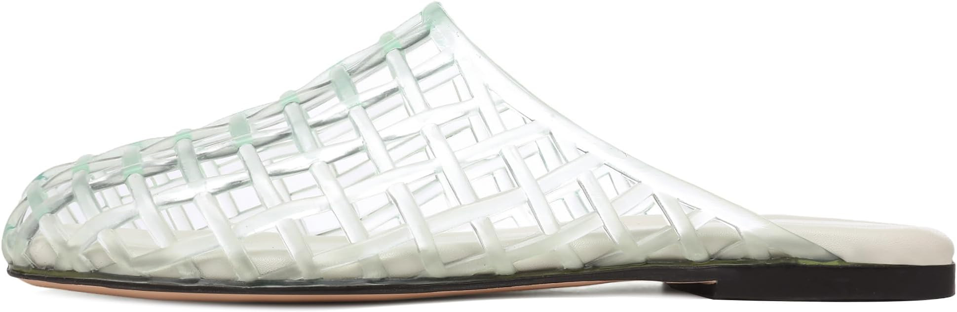 Clear Jelly Shoes for Women Slip on Jelly Mesh Slides Comfortable Closed Toe Flats Sandals Summer... | Amazon (US)