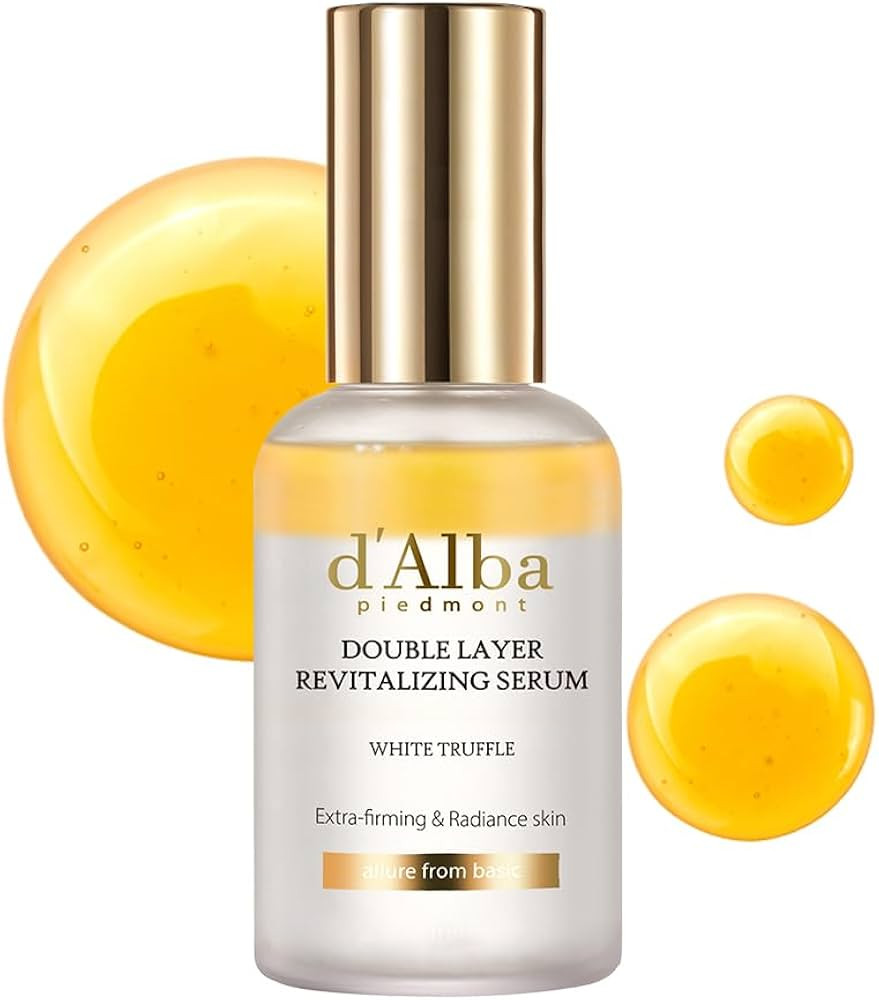d'alba Piedmont White Truffle Double Layer Revitalizing Serum, 100hr Hydration, Hyaluronic Acid a... | Amazon (US)