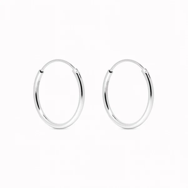 Silver Hoop Earrings 20mm - Rebecca | Linjer
