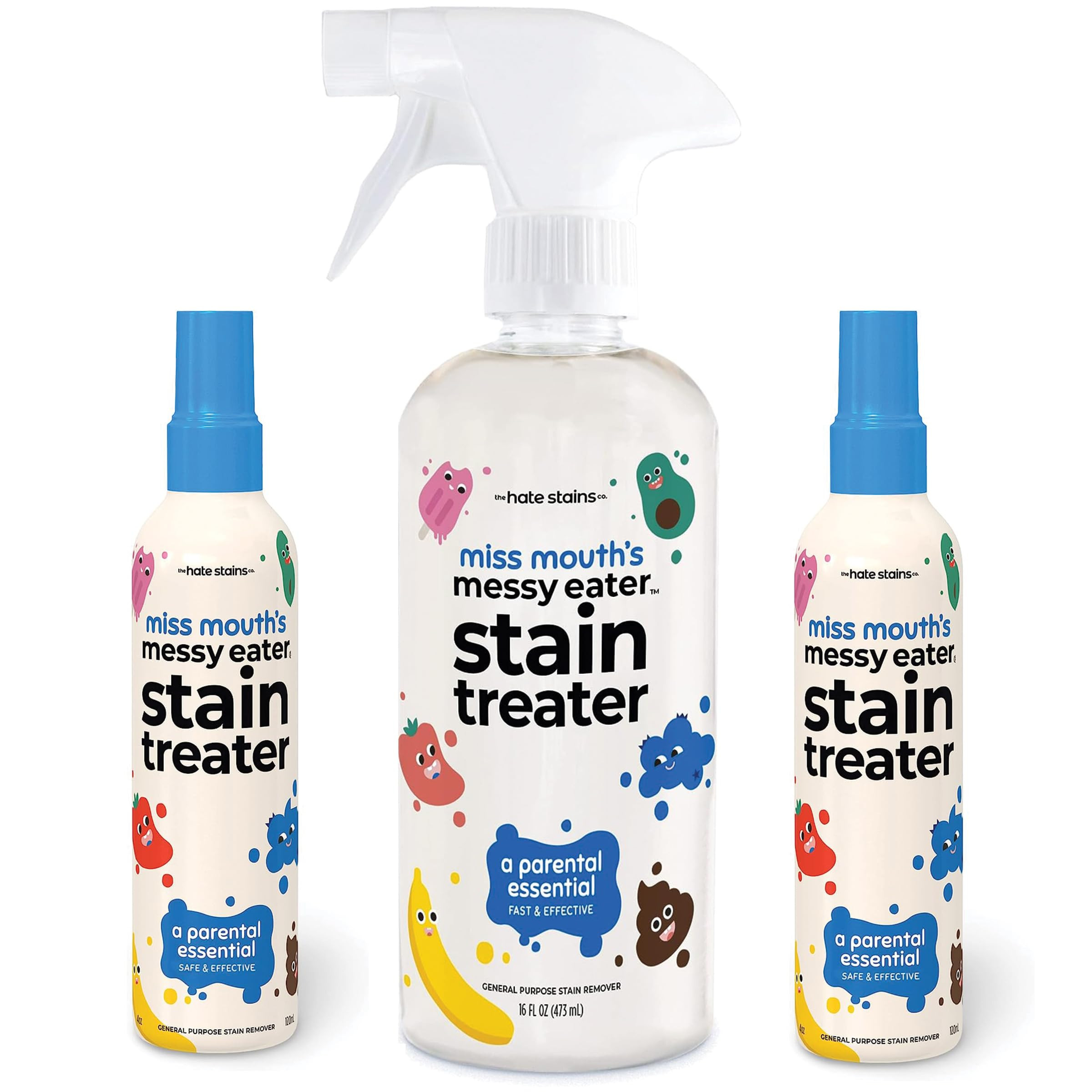 Miss Mouth's Messy Eater Stain Treater - 2 Pack Stain Remover Spray and 16oz Bottle | Amazon (US)