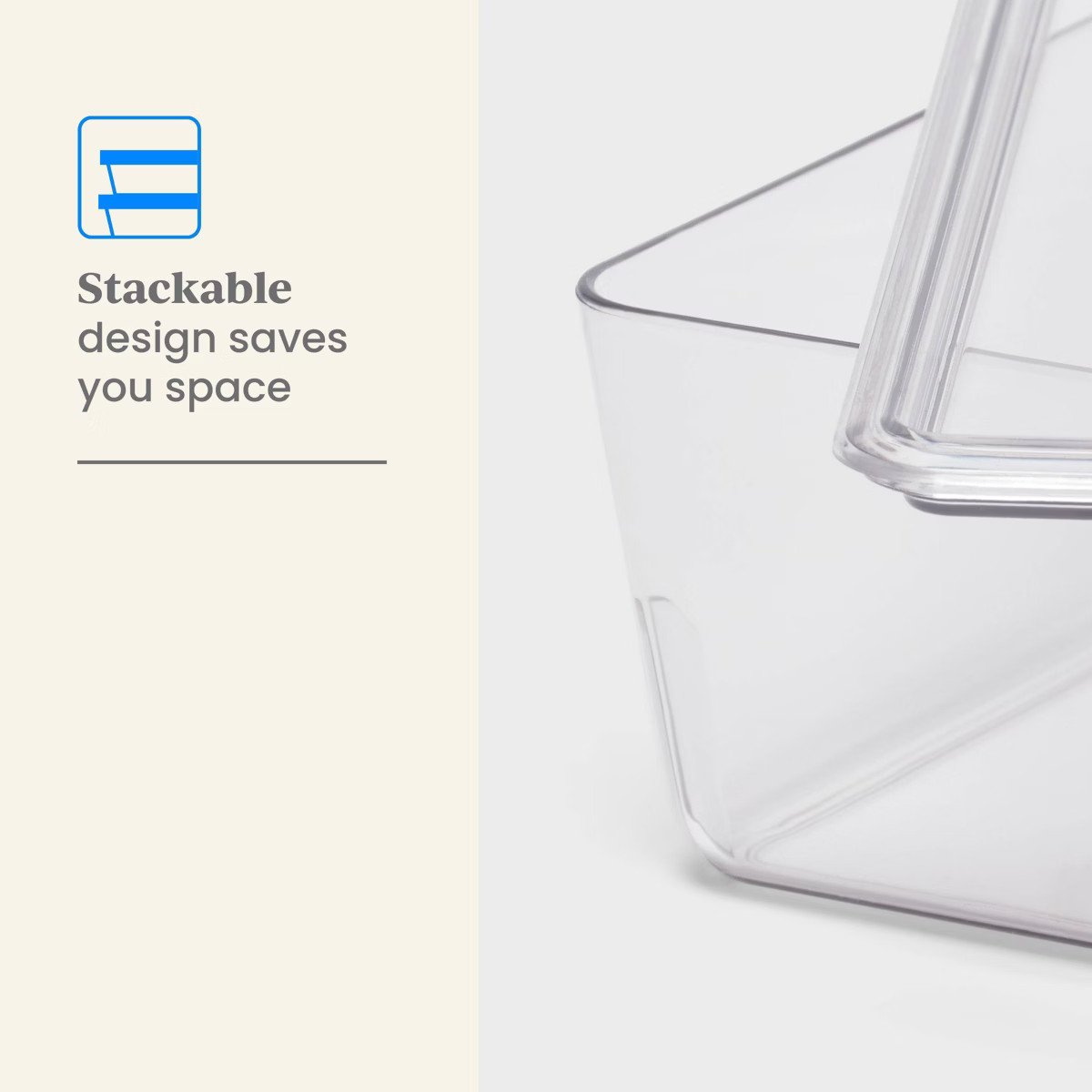 6L Stacking Clear Bin with Lid - Brightroom™: BPA-Free, PET Material, Stackable Storage for Cra... | Target