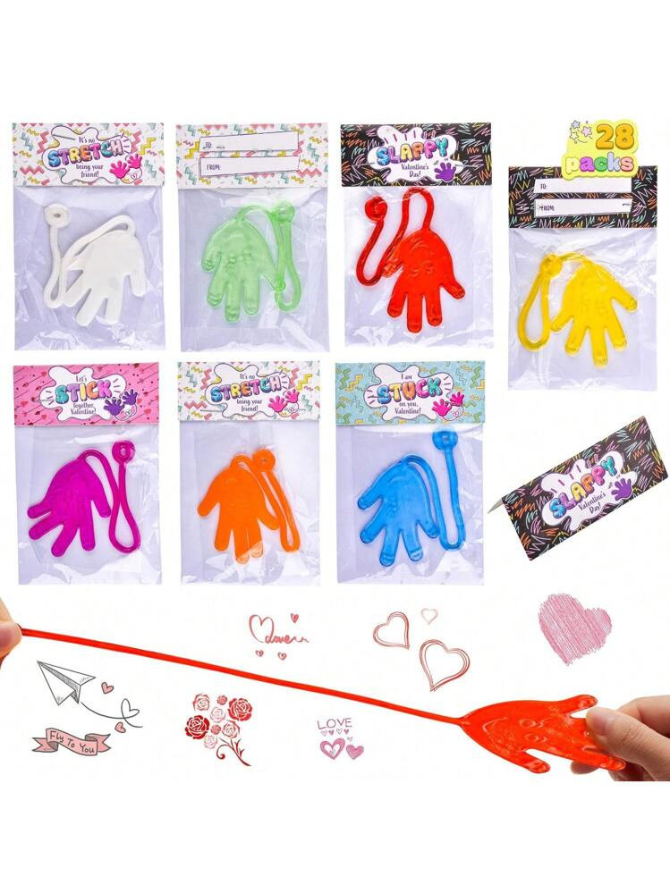 Syncfun 28 Packs Sticky Hands With Card Headers For Party Favor, Classroom Exchange Prizes, Valen... | SHEIN