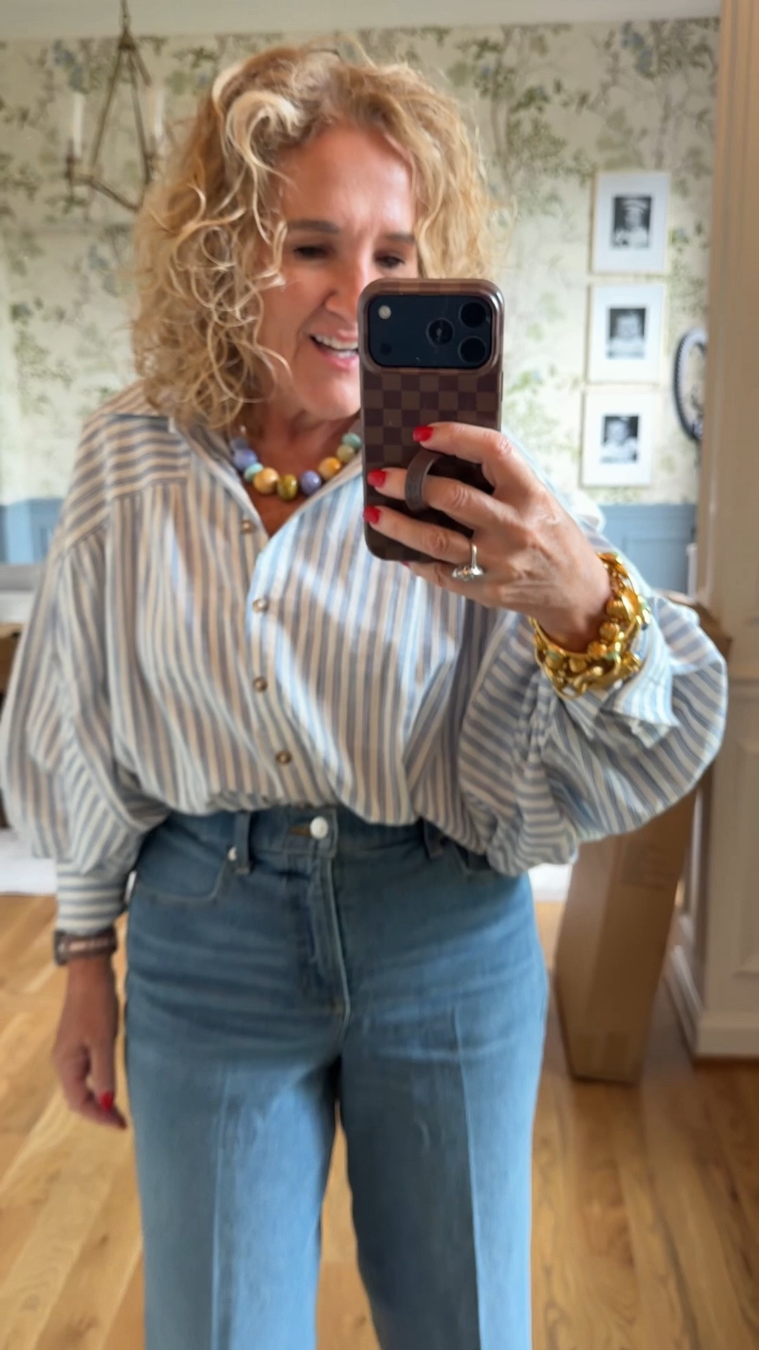 My Coots are very limited. I’m wearing a medium petite. The blouse shoes and necklace are from Anthropologie. You can use my code NANETTE20 for 20% off through Sunday night 6/28 
Size down in the blouse I’m wearing a small

I’ll link a few long denim shorts/cool lots options for you

#LTKSaleAlert #LTKOver40 #LTKootd