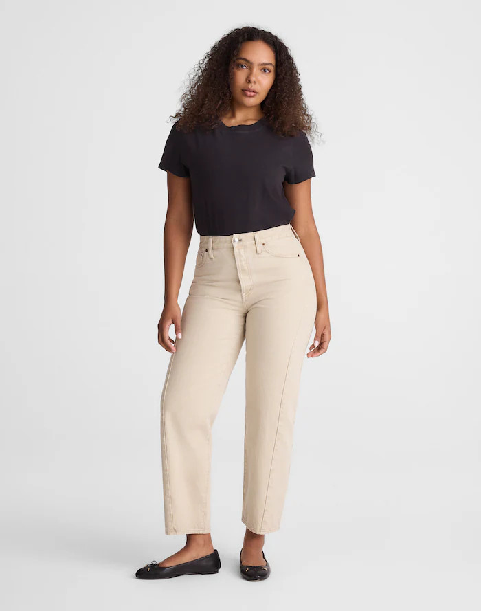 Curvy Pieced Barrel-Leg Jeans | Madewell
