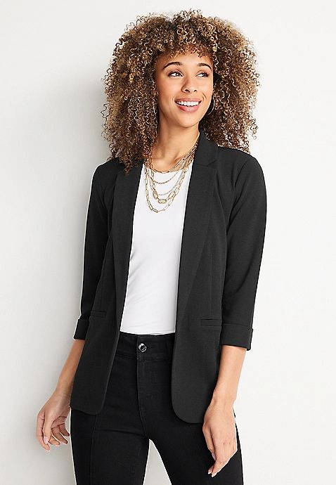 Versa Open Front Blazer | Maurices