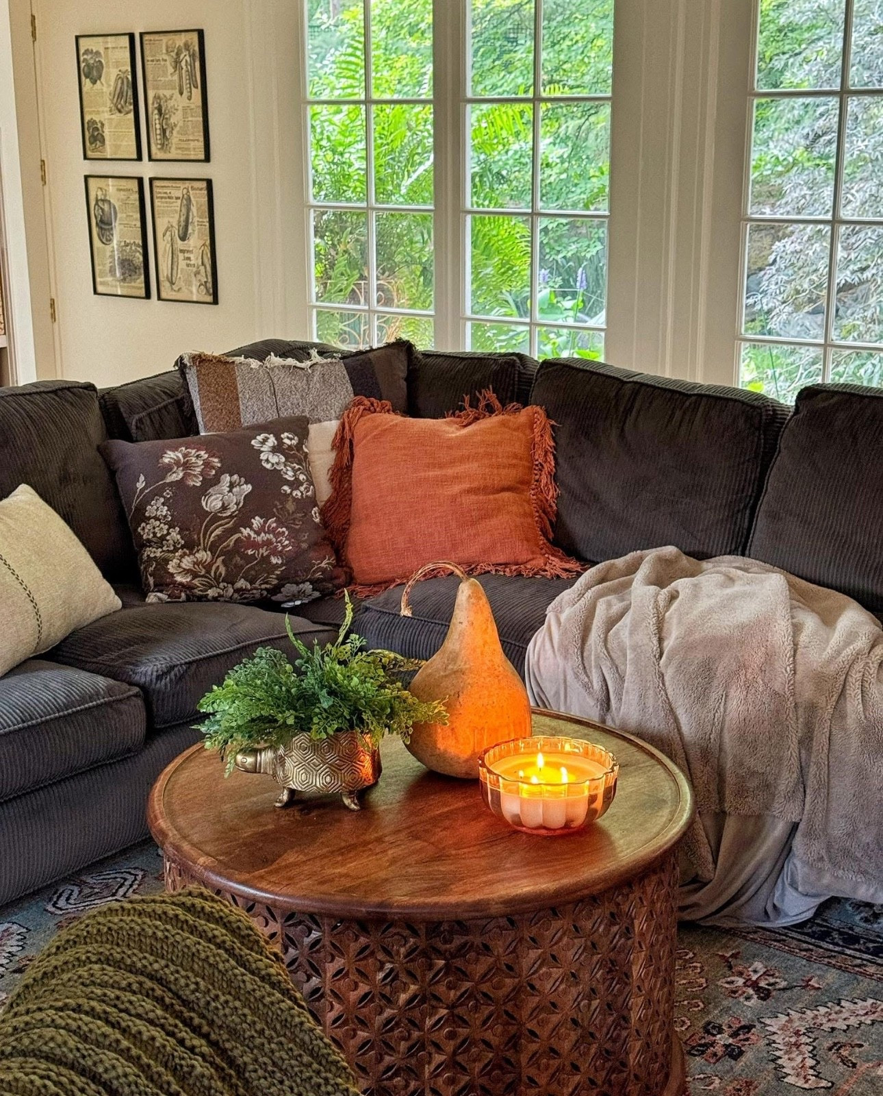Cozy fall family room that smells amazing with my scented candle. Love these because I can reuse the small bowl for my plants later! 

Scented candle, throw pillows, houseplants, gourds, fall decor, coffee table, vintage seed prints, throw blanket 

#LTKSaleAlert #LTKSeasonal #LTKHome