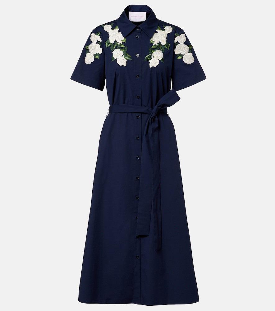 Carolina Herrera Floral cotton-blend shirt dress | Mytheresa (US/CA)