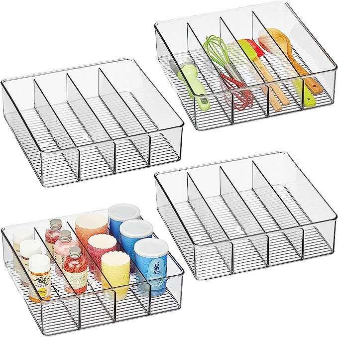 mDesign Plastic Food Storage Organizer Bin Container Box for Kitchen, Pantry, Fridge, Refrigerato... | Amazon (US)