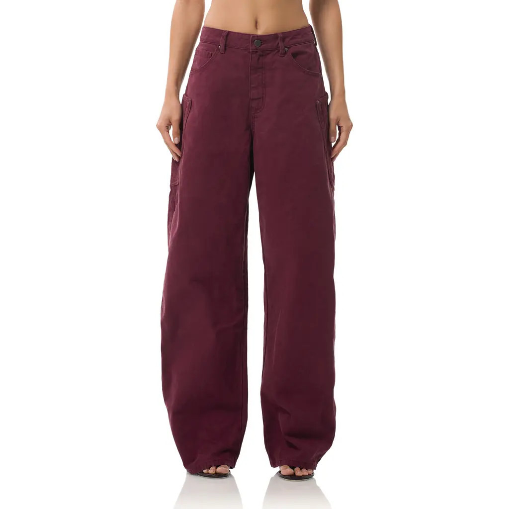 AFRM Bexley Corduroy Pocket Barrel Leg Jeans in Port Royale at Nordstrom, Size 27 | Nordstrom