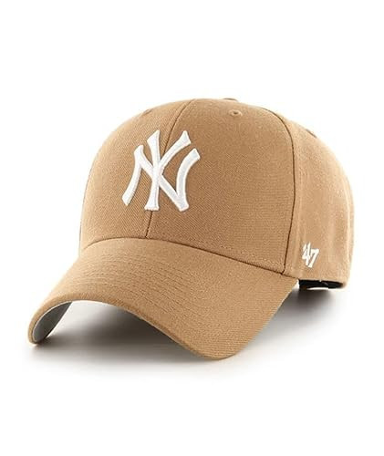 47 New York Yankees Hat Mens Womens MVP Adjustable Cap, Camel Brown | Amazon (US)