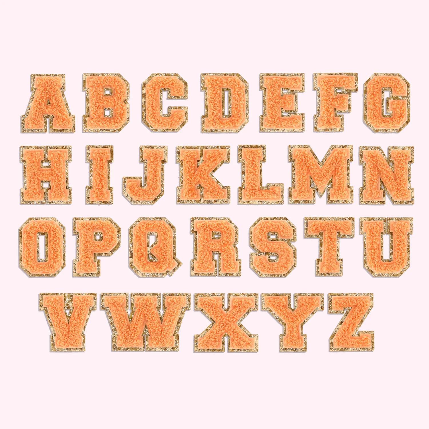 Flamingo Mini Glitter Varsity Letter Patch | Stoney Clover Lane Patches | Stoney Clover Lane