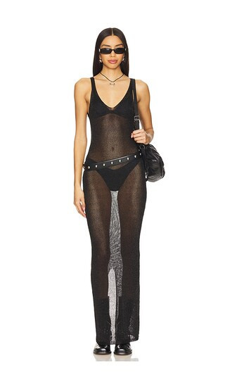 superdown Egon Maxi Dress in Black. - size M | Revolve Clothing (Global)